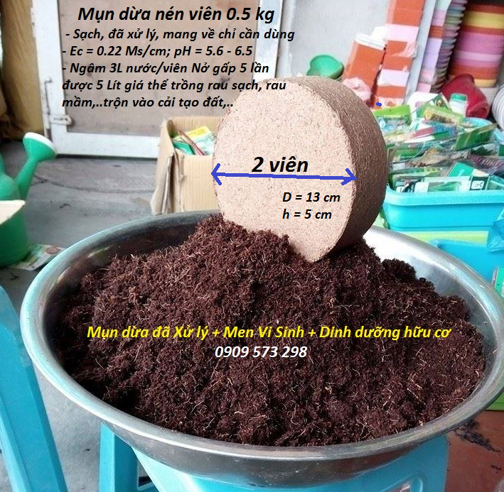 viên nén mụn dừa thay đất sạch